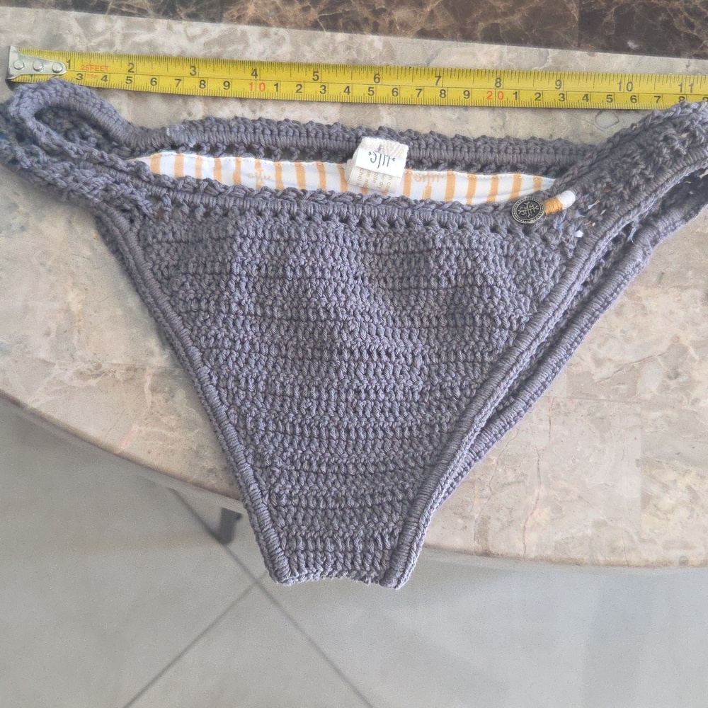She made me grey crochet bikini bottom S/M Fits Like A Small Extra Small